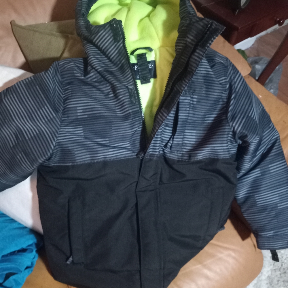 NOT FOR SALE Place Neon Green Linning Black/ Grey Winter Coat